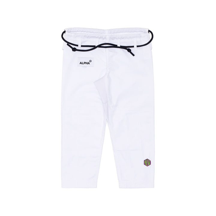 The Alpha Kids Kimono (White/Purple)