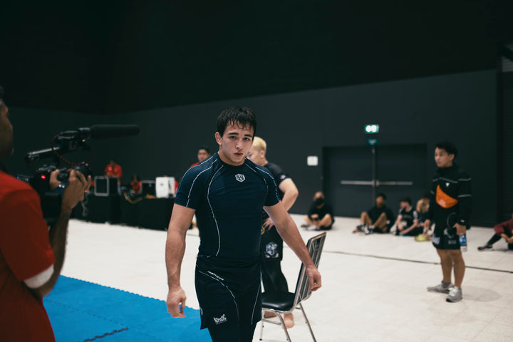 'Fine Lines' Jozef Chen Combat Shorts (Ink)