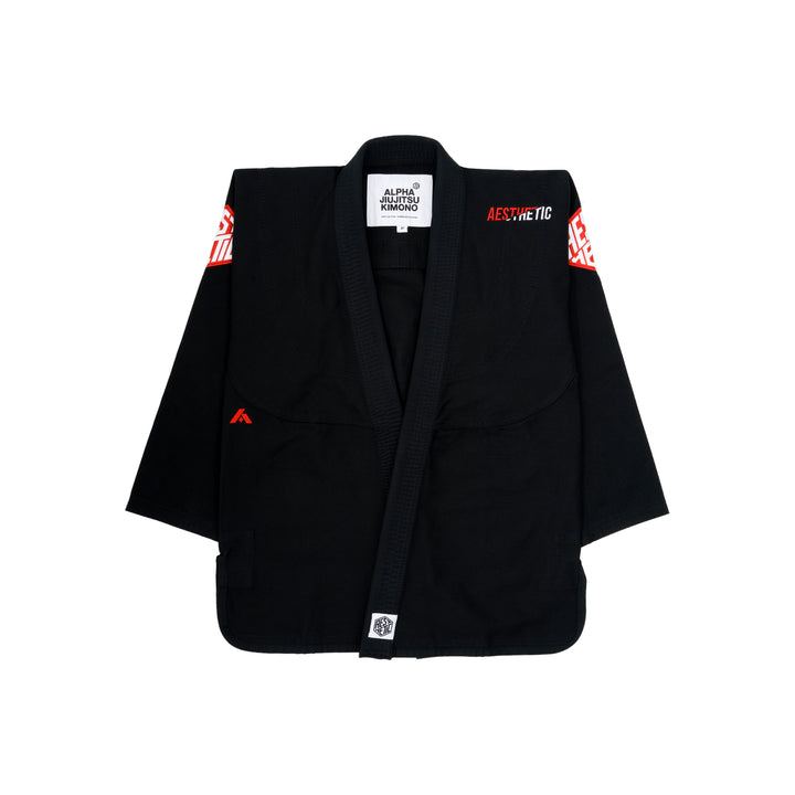 The Alpha+ Kimono (Black/Vermillion)