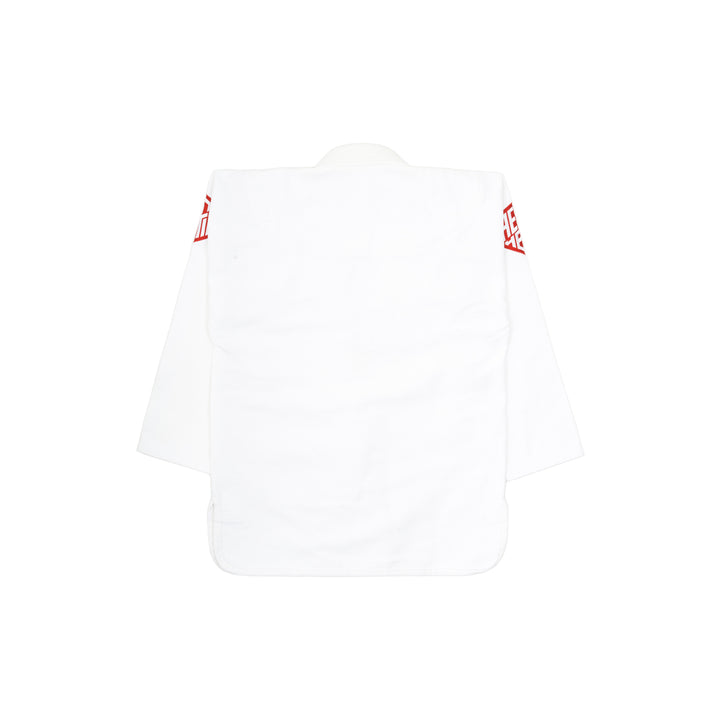 The Alpha+ Kimono (White/Vermillion)