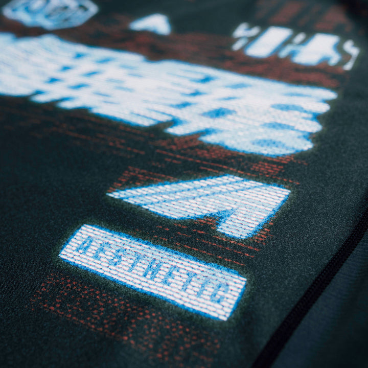 AESTHETIC Axis XPLR Short Sleeve Rashguard - Synth close up details