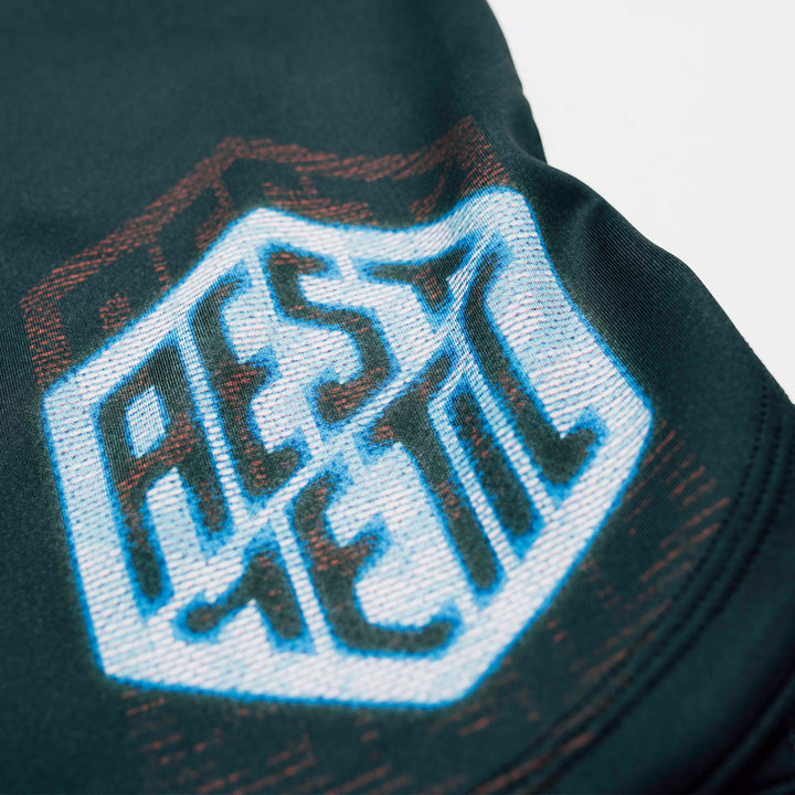 AESTHETIC Axis Combat Shorts – Synth logo details