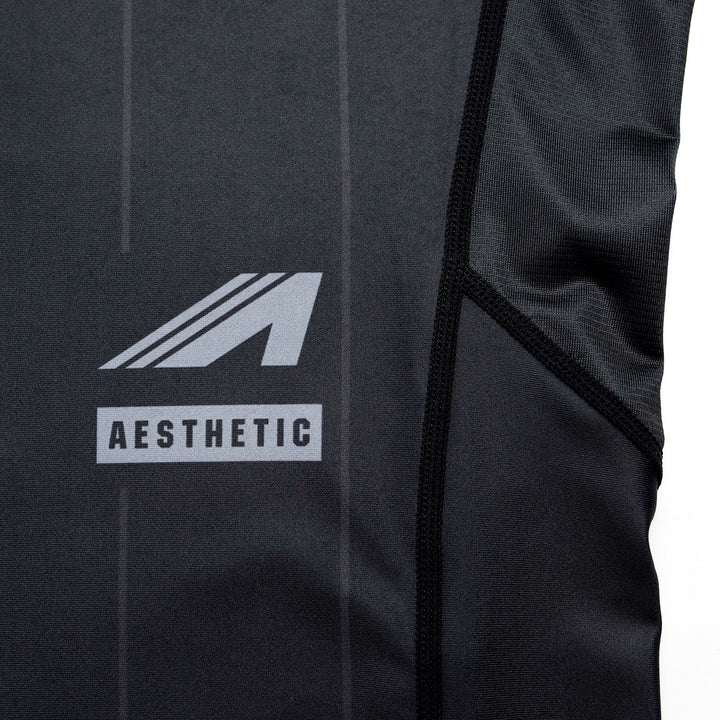 AESTHETIC Asia Long Sleeve Ranked Rashguard 2026 Black - logo details