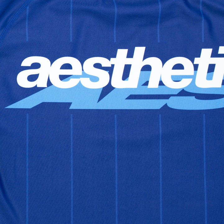 AESTHETIC Asia Long Sleeve Ranked Rashguard 2026 Blue - logo close up