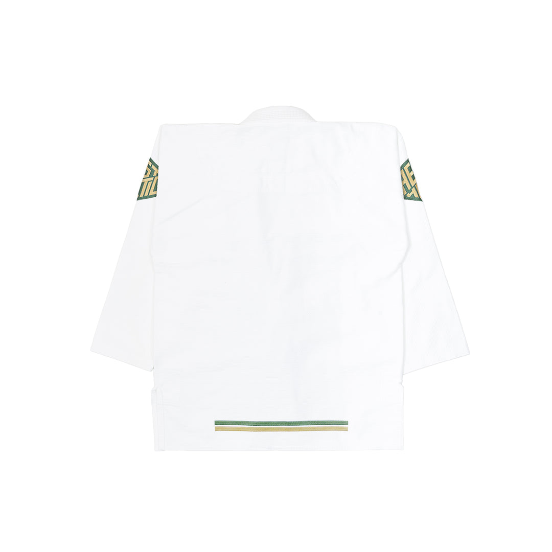 The Competitor Kimono (White/Pine Green)