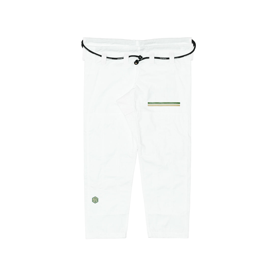 The Competitor Kimono (White/Pine Green)