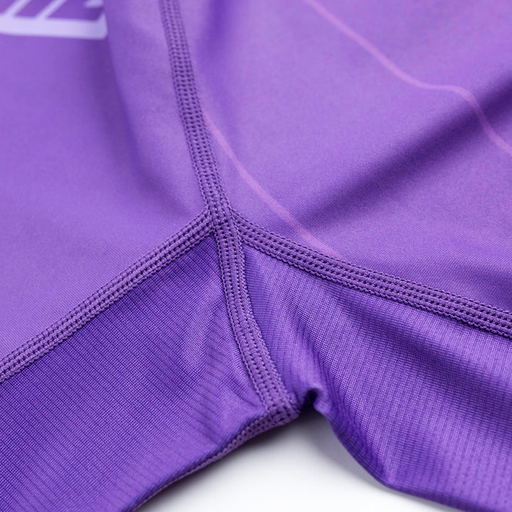 AESTHETIC Asia Long Sleeve Ranked Rashguard 2026 Purple - stitch close up