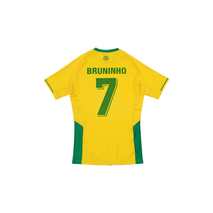 AESTHETIC Bruninho Short Sleeve BJJ Rashguard - Yellow back view