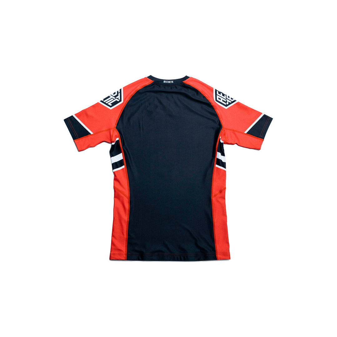 'Moto' Short Sleeve Rashguard (Red)