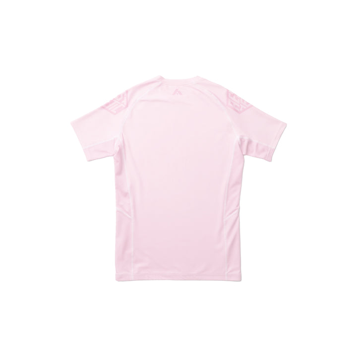 AESTHETIC Pastel Pink Short Sleeve BJJ Rashguard - back view