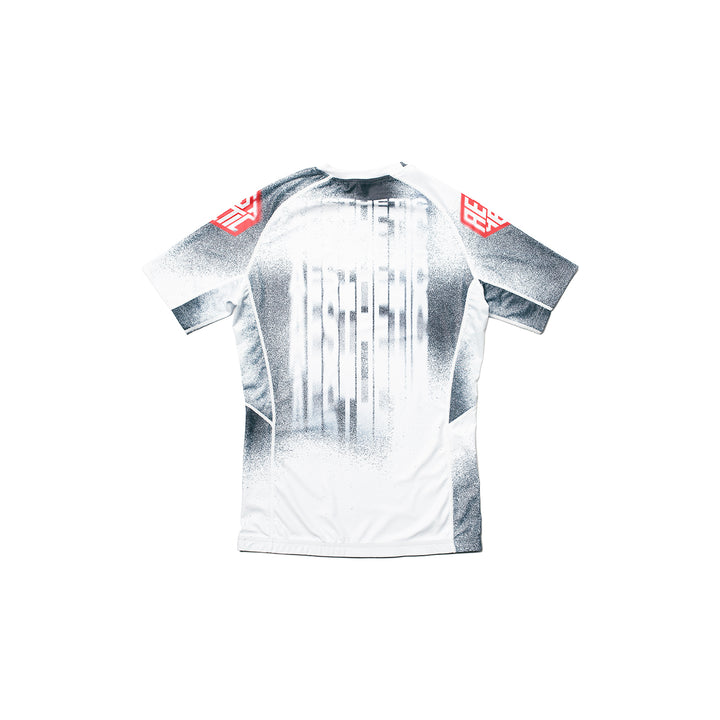 AESTHETIC Static Short Sleeve BJJ Rashguard - White back view