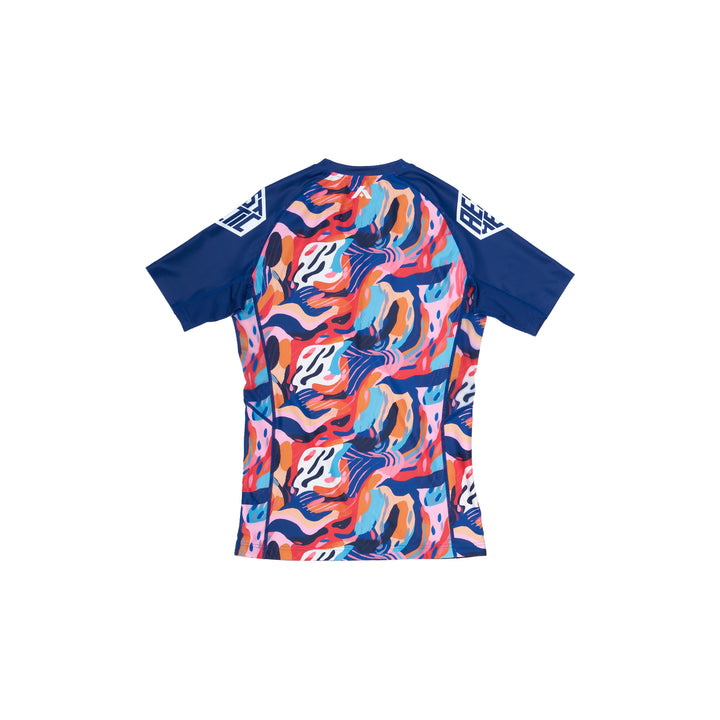 Psychedelic Waves Short Sleeve Rashguard