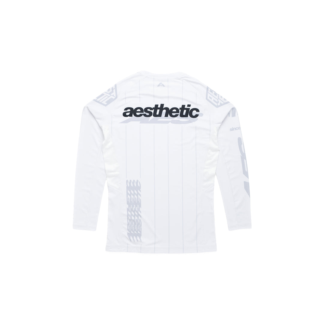 AESTHETIC Asia Long Sleeve Ranked Rashguard 2026 White - back view