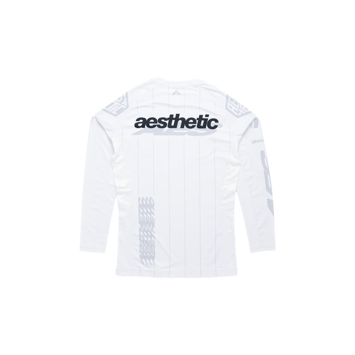 AESTHETIC Asia Long Sleeve Ranked Rashguard 2026 White - back view
